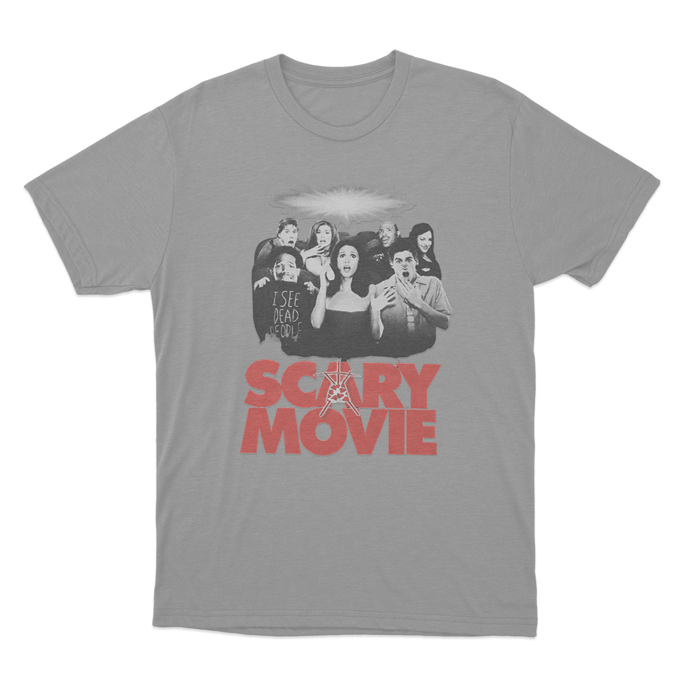 Scary Movie Cast Poster Unisex T Shirt Grey Scary Movie Cast Poster Unisex T Shirt Grey