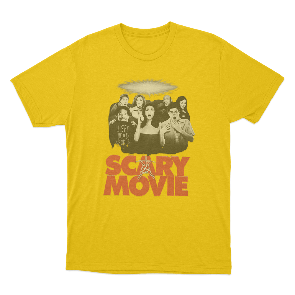 Scary Movie Cast Poster Unisex T Shirt Yellow Scary Movie Cast Poster Unisex T Shirt Yellow