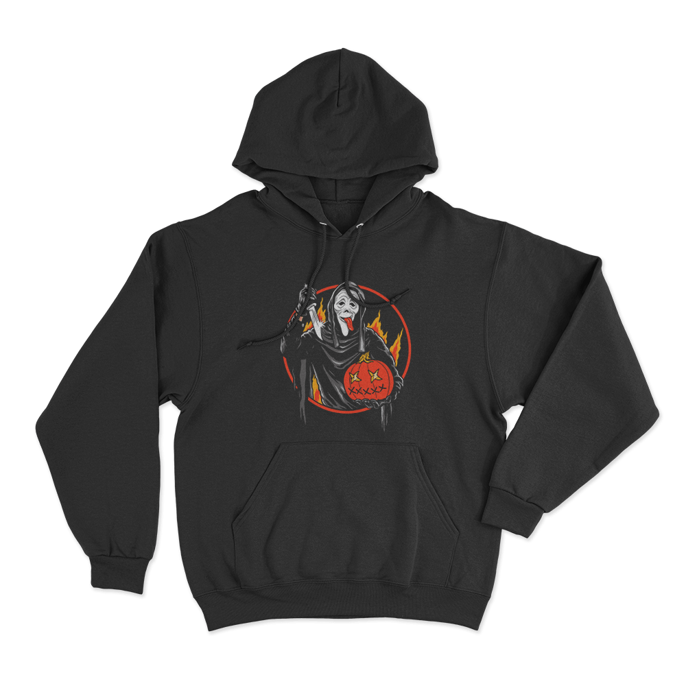 Scary Movie Ghostface Pumpkin Unisex Hoodie Black Scary Movie Ghostface Pumpkin Unisex Hoodie Black