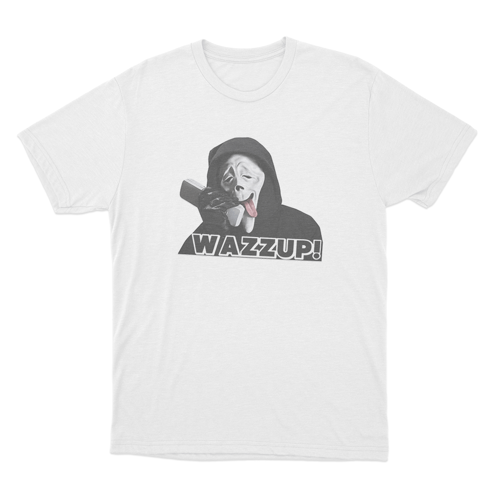 Scary Movie Wazzup Ghostface Unisex T Shirt White Scary Movie Wazzup Ghostface Unisex T Shirt White